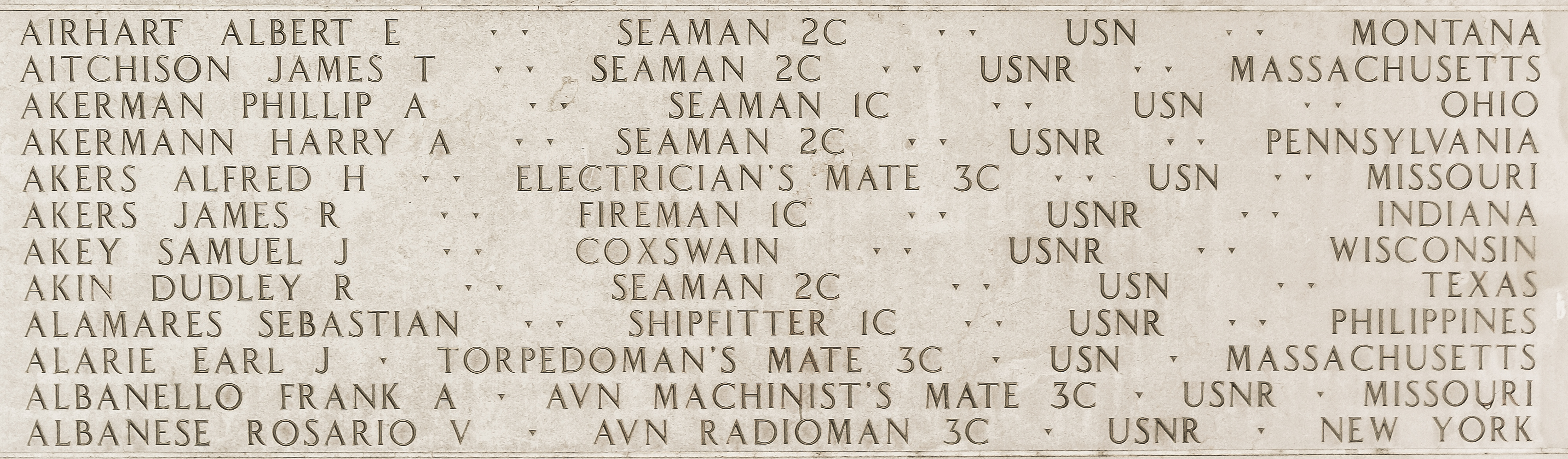 Samuel J. Akey, Coxswain